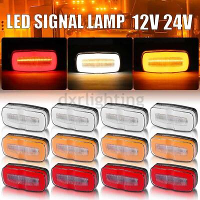 #ad #ad LED Truck Trailer 4in Side Marker Flowing Turn Signal Light Amber Red Clearance $11.69