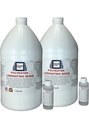 #ad Polymer World Polyester Resin 2 Gallons For Boats RV#x27;s Canoes Fiberglass Autos $79.49