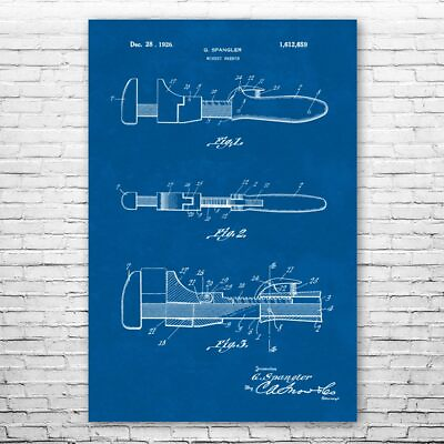 #ad Monkey Wrench Patent Poster Print 12 SIZES Handyman Gift Wrench Blueprint $46.95
