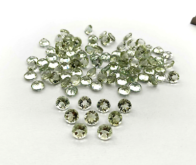 #ad Natural Green Amethyst Round Cut Loose Gemstone Lot 50 Pcs 8 MM 100 CT $24.29