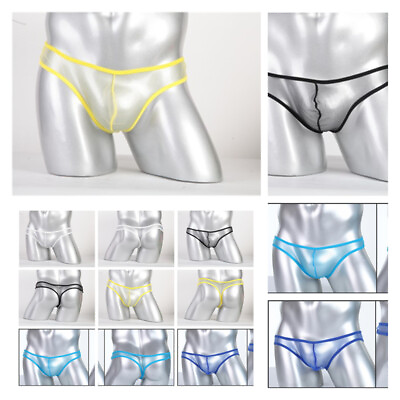 #ad Men#x27;s Sexy Briefs See Through Boxer Mesh Underwear Shorts Trunks Underpants C $3.59