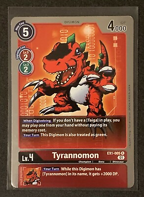 #ad Tyrannomon EX1 005 R Rare Red Classic Collection Digimon TCG GBP 0.99