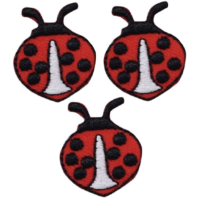 #ad #ad Mini Ladybug Applique Patch Insect Bug Badge 1quot; 3 Pack Iron on $2.95