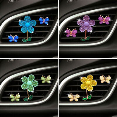 #ad Flower Butterfly Shape Car Clip Air Vent Freshener Perfume Clip Aromas Diffuser $4.49