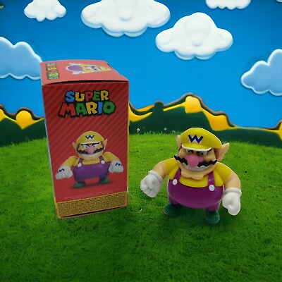 #ad Nintendo Super Mario 2.5quot; Wario Figure Jakks Pacific Ages 3 Toy Collectable $12.99