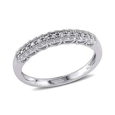 #ad AMOUR Diamond Heart Anniversary Band In 10K White Gold $247.49