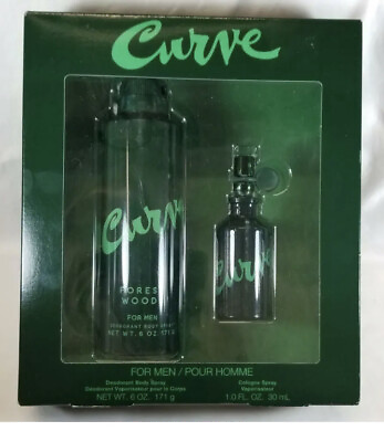 Curve Cologne Gift Set: Deodorant Body Spray amp; Cologne Spray FOREST WOODS Men $27.99