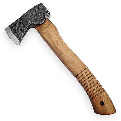 #ad Undefined Wooden Hunting Camping Fishing Outdoor Hatchet Axe Iron Steel Blade $28.19