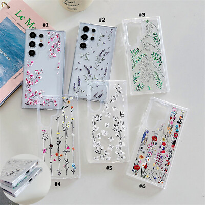 #ad For Samsung S24 Ultra S23 S20FE A15 Fashion Cute Clear Flower Pattern Phone Case $8.76