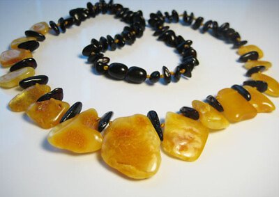 #ad Genuine Beautiful Baltic Yellow Amber Necklace $14.99