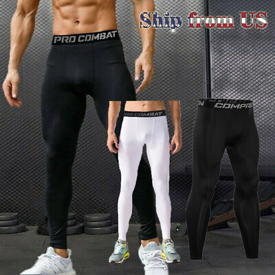 Man#x27;s Compression Base Thermal Layer Workout Leggings Gym Sports Training Pants $14.99