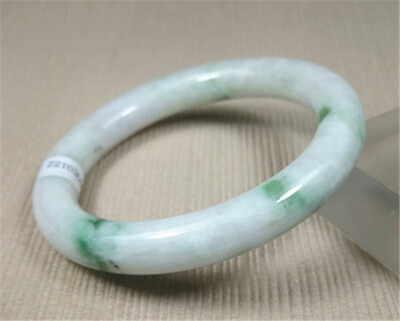 #ad 54.8MM Certified Grade A Natural Green Jadeite Jade Bracelet Bangles $55.20