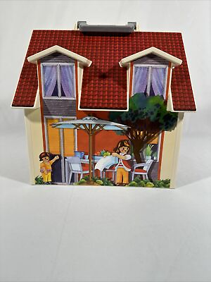 #ad Playmobil Take Along Modern Doll House 2005 Geobra with Handle Play Home Case $18.00