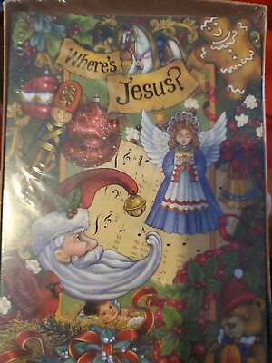 #ad Abbey Press 25 Christmas Cards New Box quot;Where#x27;s Jesus?quot; $19.99