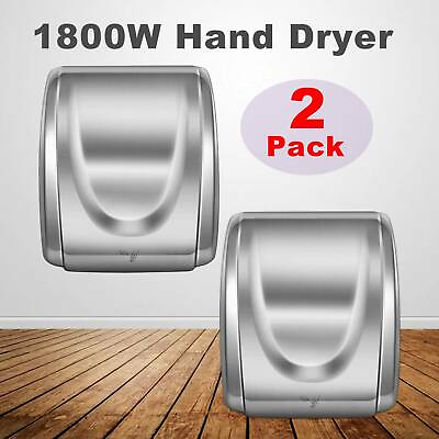 #ad Upgraded Automatic Sensor Stainless Steel Commercial Hand Dryer 1800W 2PCS $185.99