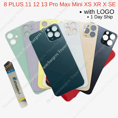 #ad Big Hole Back Glass Battery Cover Replacement For iPhone 8 XR XS 11 12 13 ProMax $8.22