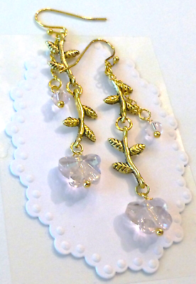 #ad Crystal Butterfly Dangle Earrings $18.50