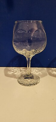 #ad 8 LIBBEY CHIVALRY CLEAR GLASS ALL PURPOSE WINE GOBLETS 6⅝ In High $50.00