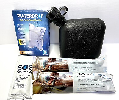 #ad Emergency Water Kit 2 Life Straws 5 High Purity Pouches more..... $30.00