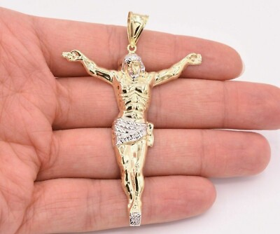 #ad Christmas Day Jesus Body Pendant Charm Sterling Silver 14k Yellow Gold Finish $117.99