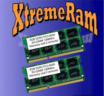 #ad XtremeRam 16GB 2x 8GB Kit DDR3 PC3 8500 1066MHz Laptop SODIMM MEMORY RAM Apple $24.49