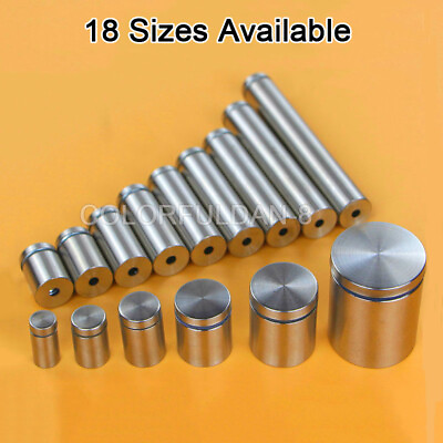 #ad 500PCS Stainless Steel Hollow Advertising Nails Screws Bolt Glass Standoff Pins $377.99