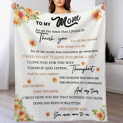 #ad Gifts for Mom Birthday Gifts Soft Flannel Fleece Blanket Daughter Son to My M... $28.79