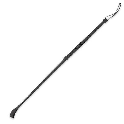 #ad 1 BLACK REAL GENUINE LEATHER 30 INCH RIDING CROP WHIP horse training riding $7.11