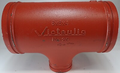 #ad Victaulic FireLock™ Style 25 C 8 x 8 x 4 in. Grooved Ductile Iron Reducing Tee $499.95