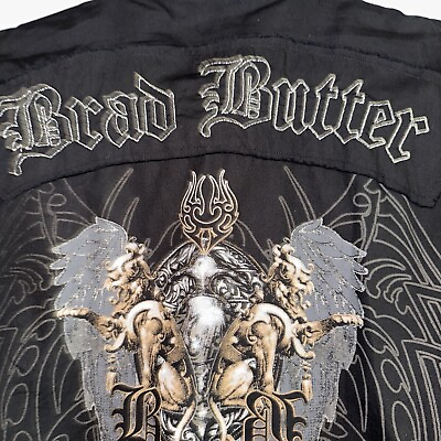 #ad Brad Butter Graphic Print Shirt Men#x27;s 2XL Long Sleeve $16.46