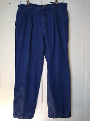 #ad Vintage Hunt Club Jeans Mens 36x29 Wrinkle Free Blue Denim Medium Wash Pleated $23.88