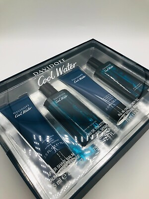 #ad Cool water 4pc Set Cologne Spray 2.5 oz After Shave Splash and Balm Shower gel $64.95
