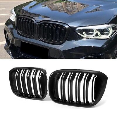 #ad Fit For 2018 2021 BMW X3 G01 X4 G02 Front Bumper Upper Grill Grille Gloss Black $35.95