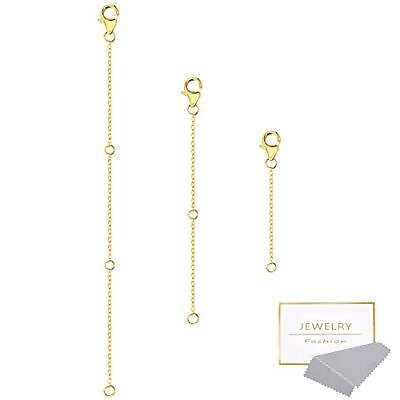 #ad Gold Necklace Extenders14K Gold Chain Extenders with Lobster Clasp Durable Pla $11.90