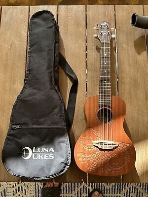 #ad Luna Guitars Tattoo Concert Mahogany Ukulele $75.00