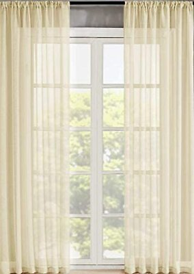 #ad Home 2 Panels Window Sheer Curtains Voile Rod Pocket Solid Multi Color amp; 4 Sizes $12.49