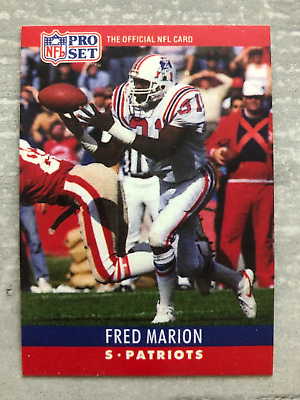 #ad 1990 Pro Set FRED MARION Visible Hanging Belt NFL Football Error REPRINT Card $2.95