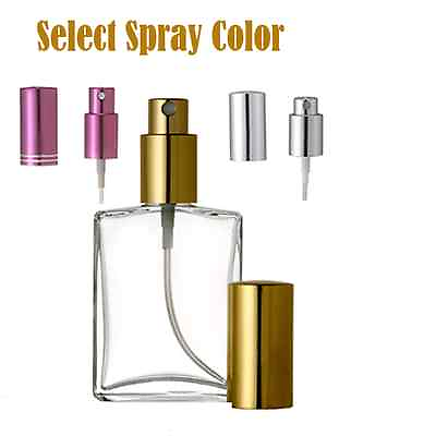 #ad Empty Refillable Travel Glass Perfume Bottle With Spray Atomizer 1oz 2 oz 3.4 oz $11.95