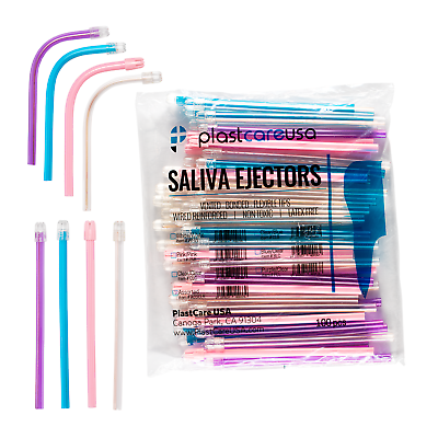 #ad 100 ASSORTED Dental Saliva Ejectors Ejector Disposable Suction Tips 1 Bag $8.99