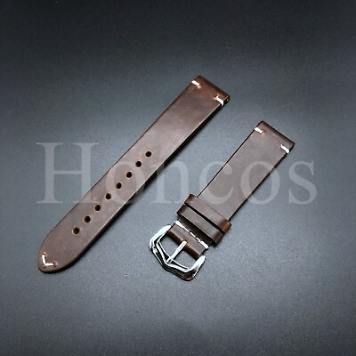 #ad 18 22MM Genuine Soft Leather Watch Band Strap Vintage Oil Fits for Invicta Brown $19.99