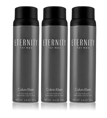 #ad 3 PACK Eternity by Calvin Klein for Men 5.4 oz Body Spray #FREE SHIPPING $44.99