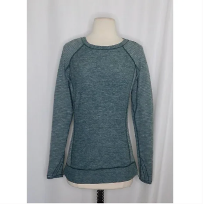 #ad LULULEMON Race Your Pace Long Sleeve Top Shirt Heathered Fuel Green Size 6 $48.94