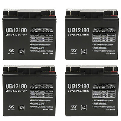 #ad UPG 12V 18AH Replacement Battery for E Wheels EW 72 Bariatric Scooter 4 Pack $199.99