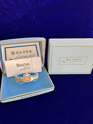 #ad 1970#x27;s Vintage Christian Dior Bulova Ladies Watch Super Mint 4 Year Warranty Box $300.00
