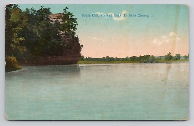 #ad Eagle Cliff Starved Rock La Salle County Illinois 1916 Antique Postcard $5.00