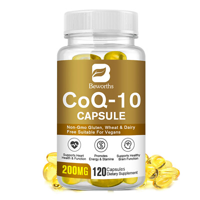 #ad COQ 10 Coenzyme Q 10 200mg Heart Health Support Increase Energy amp; Stamina $11.49
