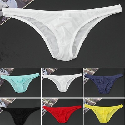 #ad Underpants Underwear Elastic G String Seamless Sexy Solid Thong Bikini $7.51