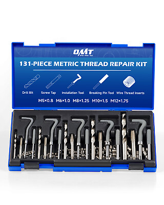 #ad #ad 131PCS Helicoil Type Thread Repair Kit rethread Stripped Metric M5 M6 M8 M10 M12 $32.99