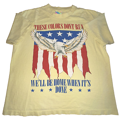 #ad Surf Gear American Troops Eagle Men#x27;s Short Sleeve Vintage T Shirt USA Medium $14.88