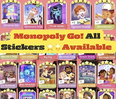 #ad Monopoly Go 1 5⭐️ Stickers All Available CHEAP amp; FAST DELIVERY 🩷 $5.99